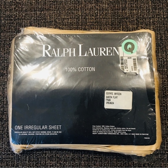 Ralph Lauren Home Other - RALPH  LAUREN Vintage Fawn Estate Sateen Queen Flat Sheet NIP -1